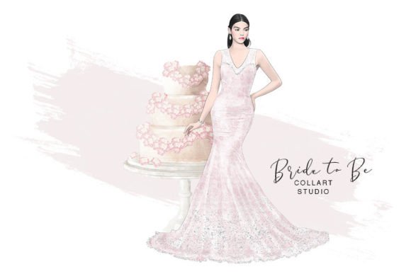 Bride to Be Clip Art: Hand Drawn Wedding Clipart for Creative Projects