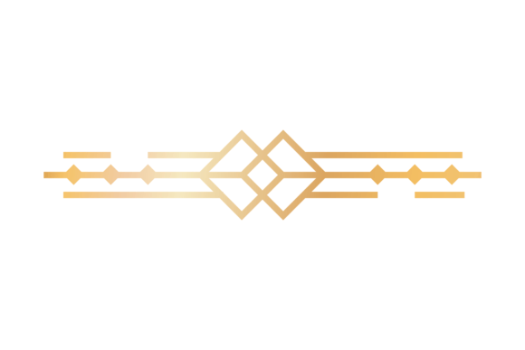 Elegant Pattern Border: The Golden Wedding Font
