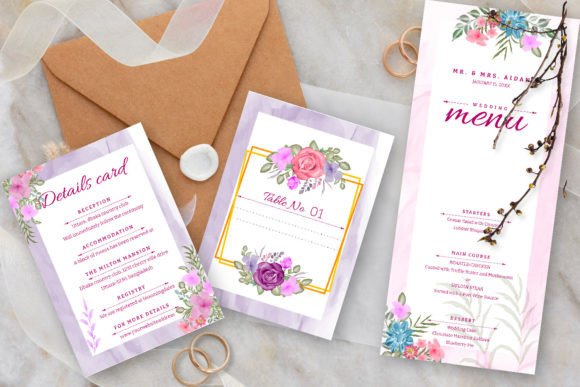 Elegant Watercolor Floral Wedding Set: A Designer's Guide