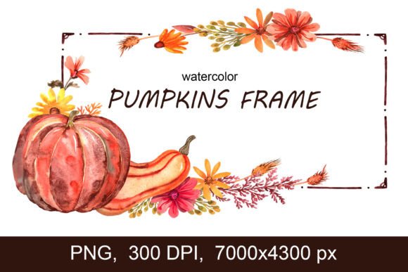 Elevate Autumn Projects with Pumpkins Frame PNG