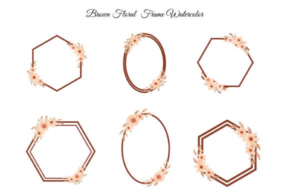 Elevate Your Autumn Designs with Brown Floral Frame Watercolor