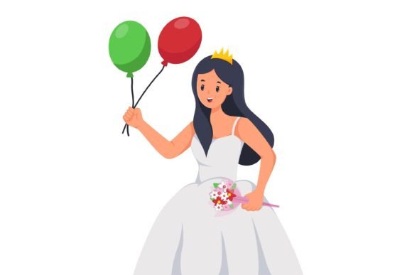 Girl Wedding Design Illustration: A Designer's Guide to This Vector Asset