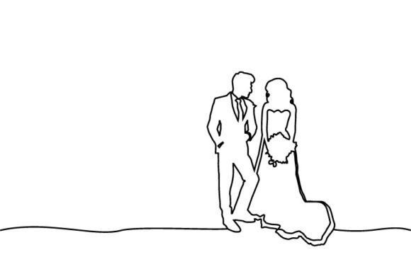 Linear Art Illustration Wedding Couple: A Designer's Guide