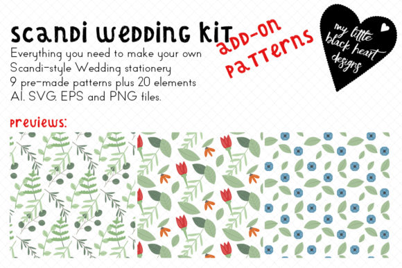 Scandi-Wedding Addon Patterns & Elements: Your Design Toolkit