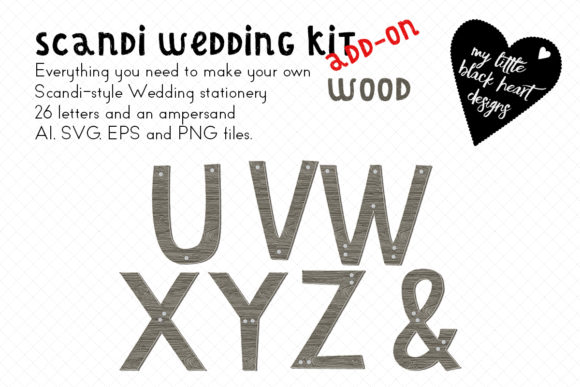 Scandi-Wedding Wood Monogram Set: Rustic Charm for Modern Designs