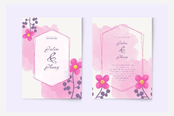 Watercolor Pink Wedding Invitation: A Versatile Creative Asset