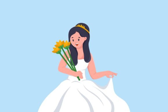 Wedding Bride Character Illustration: A Creative Asset