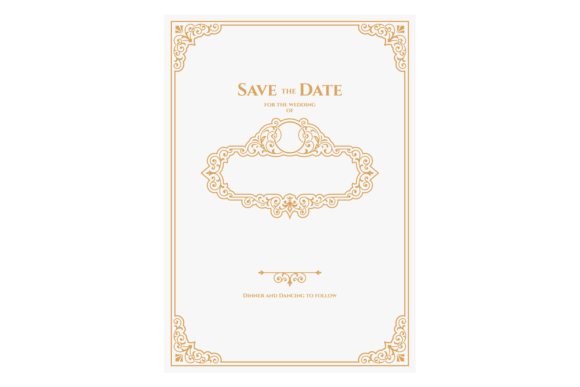 Wedding Invitation with Luxury Golden Fr: A Touch of Opulence