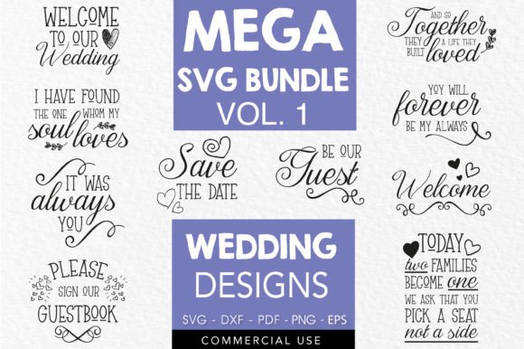 Wedding Quotes SVG Bundle Vol. 1: Essential Design Assets