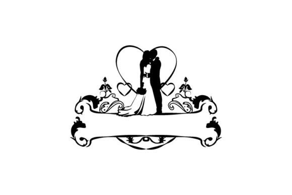 Wedding Silhouette Couple Vintage Design: Timeless Elegance for Your Projects