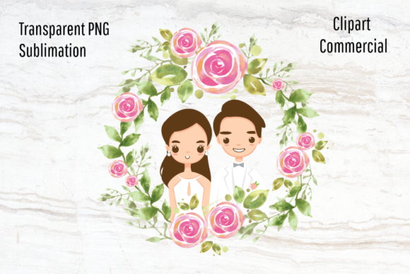 Wedding Sublimation Design: A Happy Couple Asset